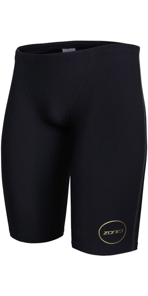 2026 ZONE3 Hombres Aprobado Por La Fina Performance Pantalones Cortos Jammer SW18MFJX101 - Black / Gold